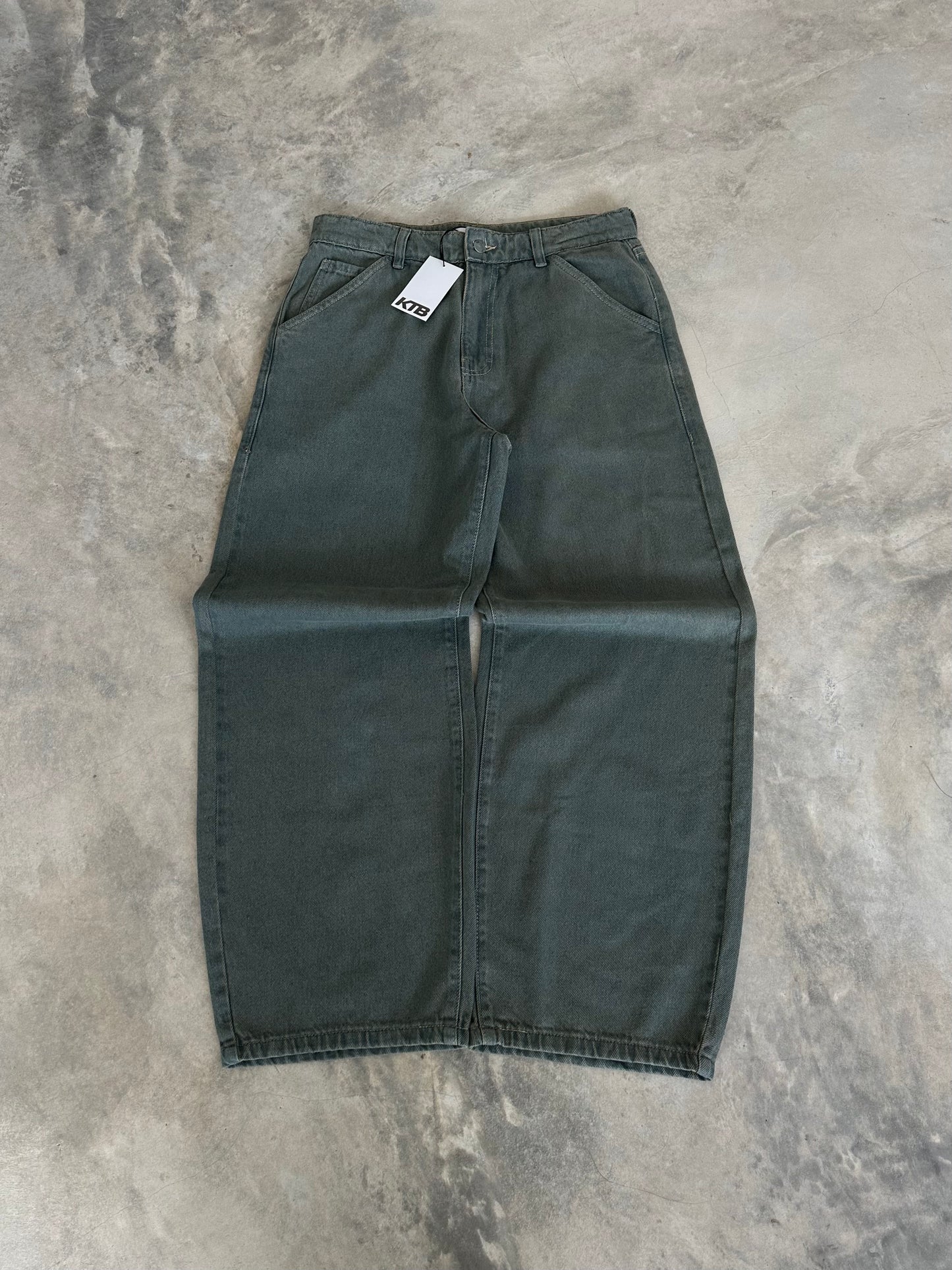 baggy jean- green
