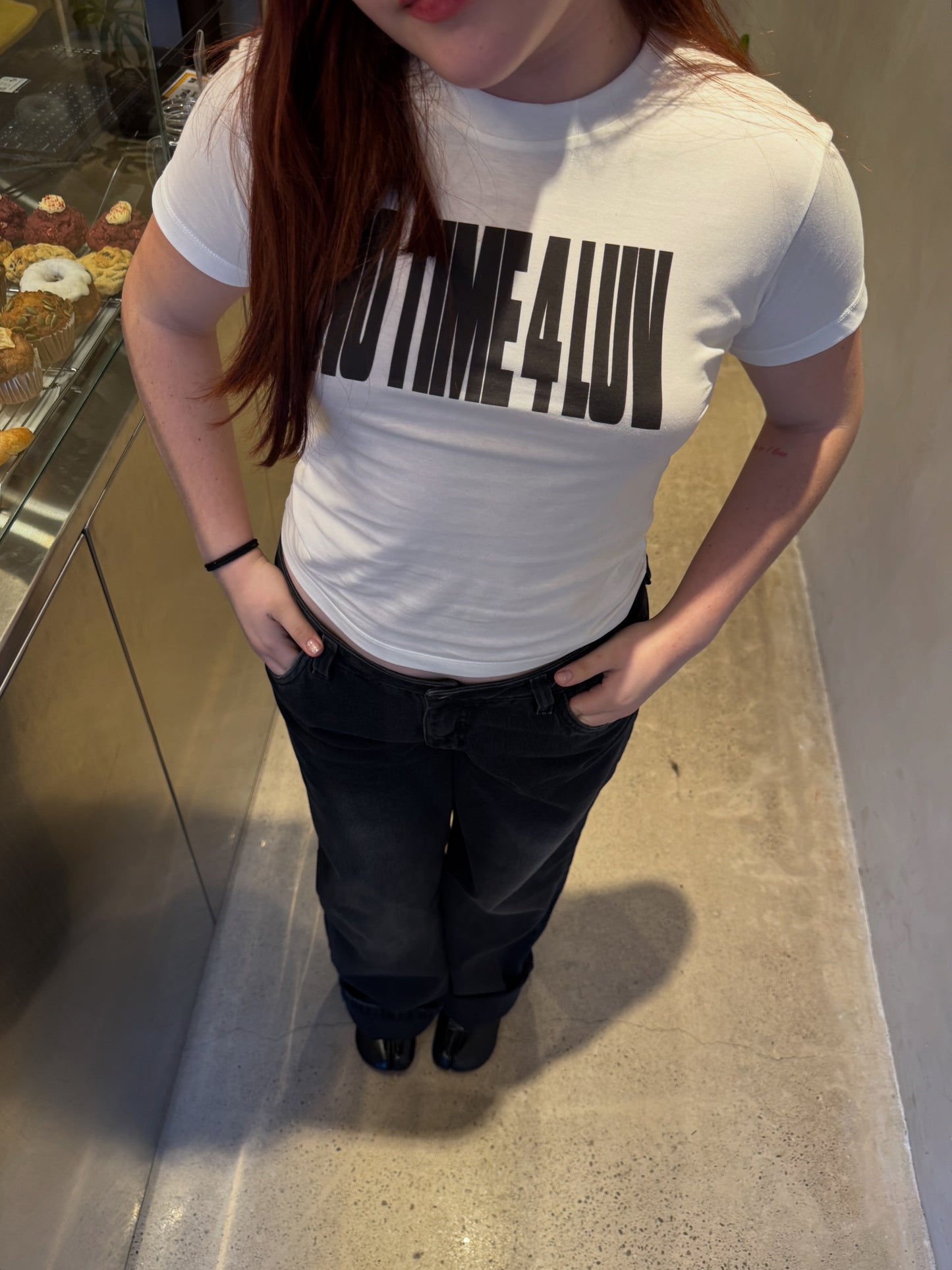 ‘no time 4 luv’ baby tee