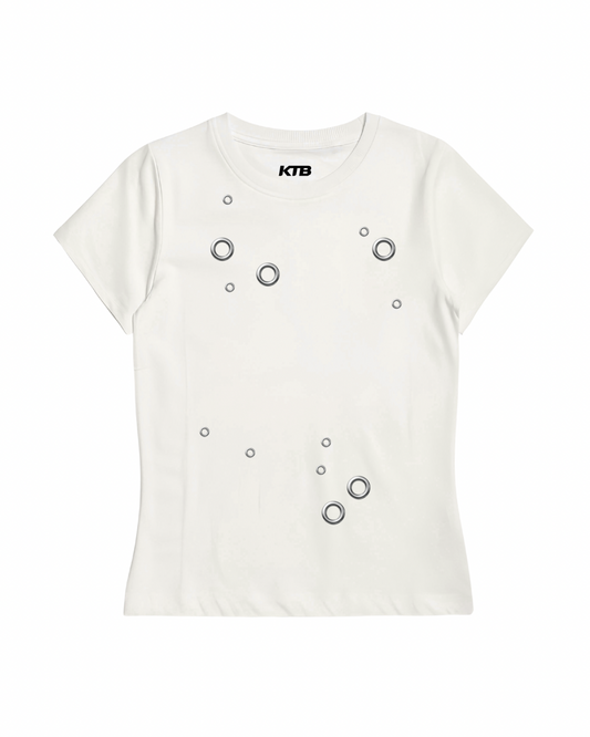 ‘chrome’ baby tee