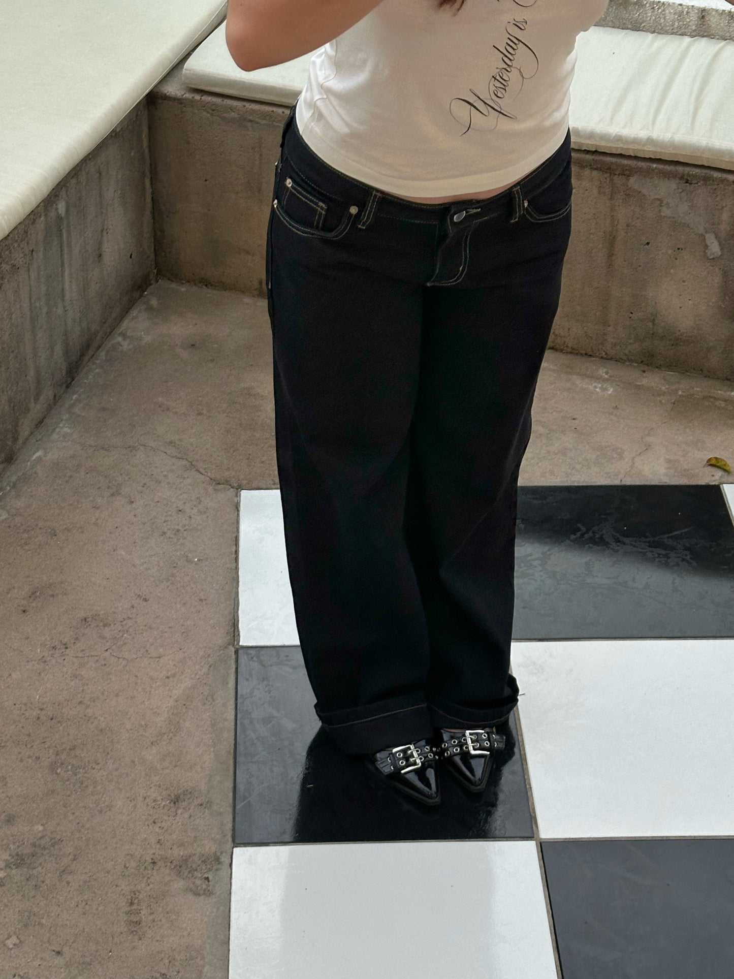 tokyo low rise jean - dark blue