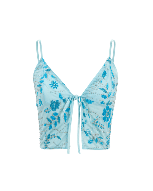 aura top - turquesa